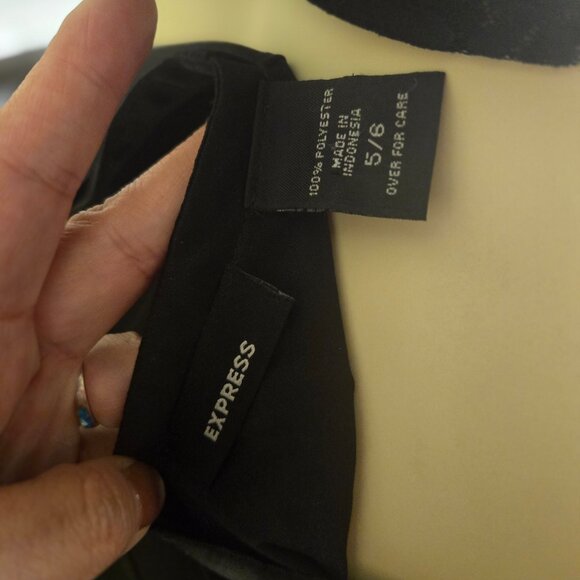 Vintage Express Black Sheer Tiered Maxi Skirt Y2K Goth Mesh Lace - Picture 5 of 5